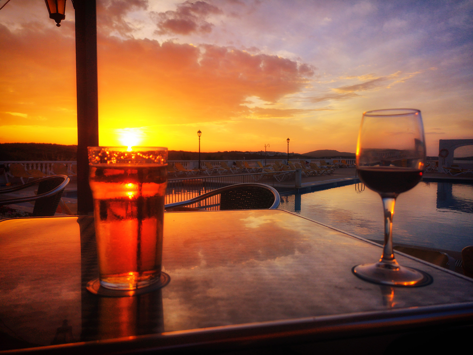 Menorca Beer in the evening